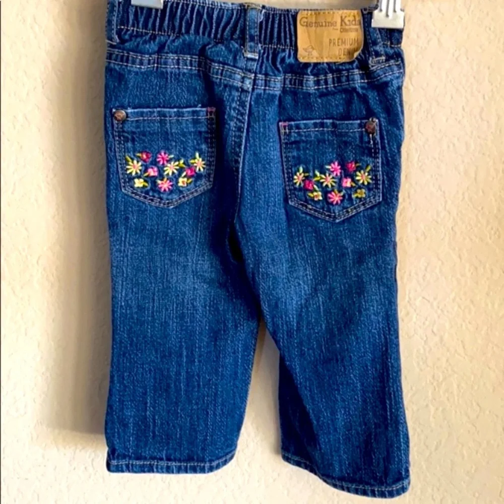 Osh Kosh premium denim floral embroidered jeans